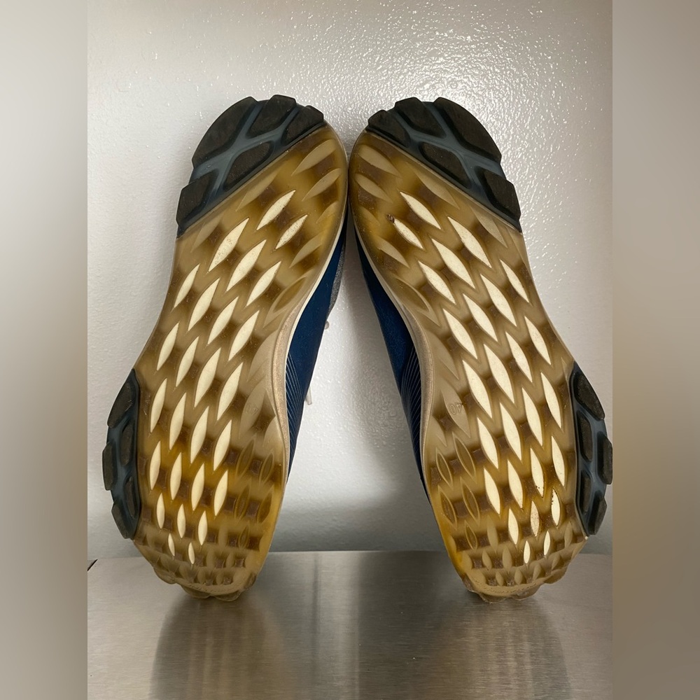 ECCO WOMENS Blue Leather Golf Shoes - Picture 7 of 11